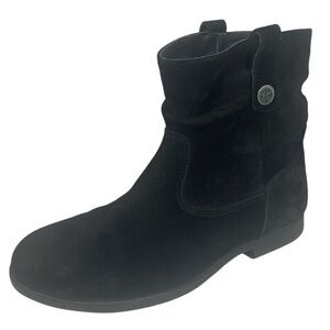 Birkenstock Sarnia Slouch Ankle Boots Suede Leather Black 37 US 6 Booties Shoes